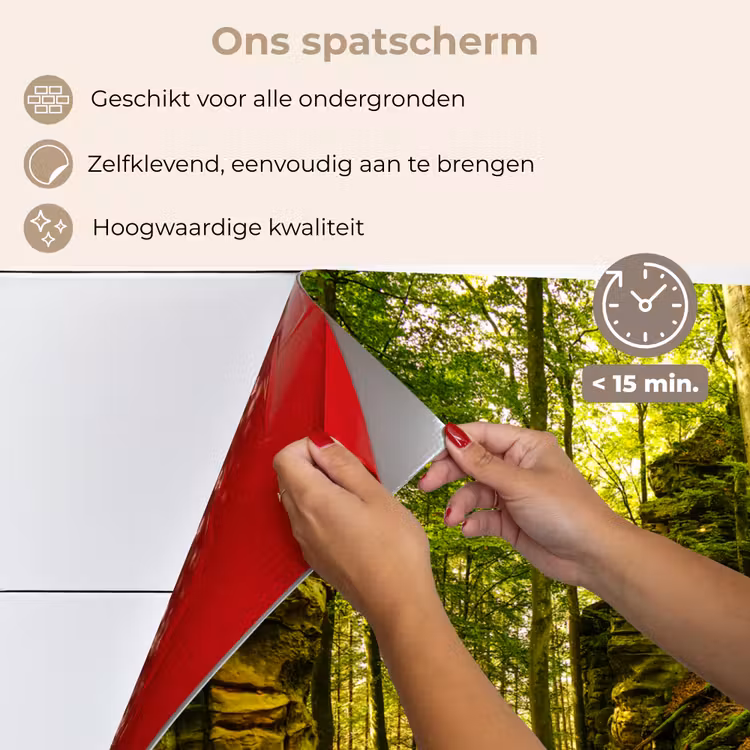Bomen - Steen - Bos - Natuur - Planten keuken achterwand spatscherm klein -spatscherm_NL