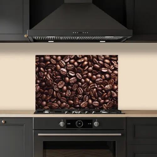 Bonen - Close-up - Donkerbruin keuken achterwand spatscherm klein -sfeer1
