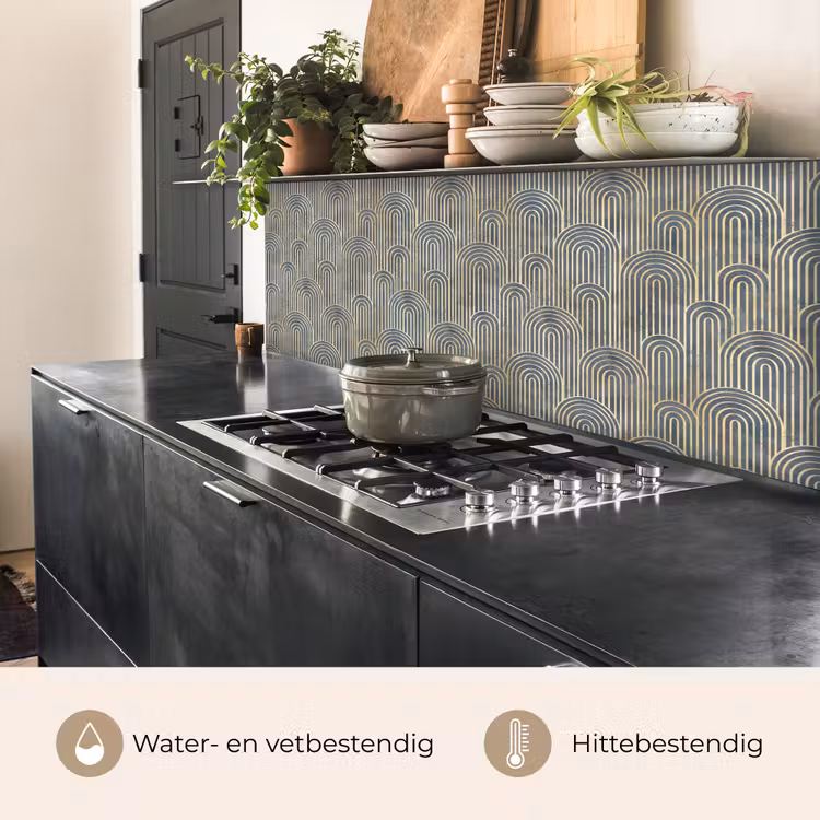 Boog - Goud - Blauw keuken achterwand 2 middel 871 -usp_NL