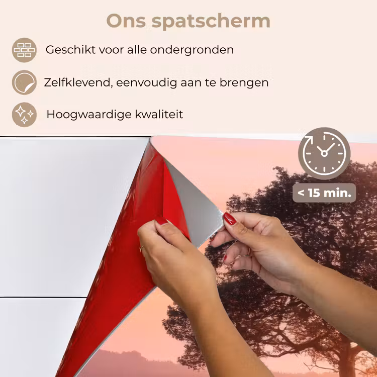Boom - Heide - Zonsopgang keuken achterwand spatscherm klein -spatscherm_NL