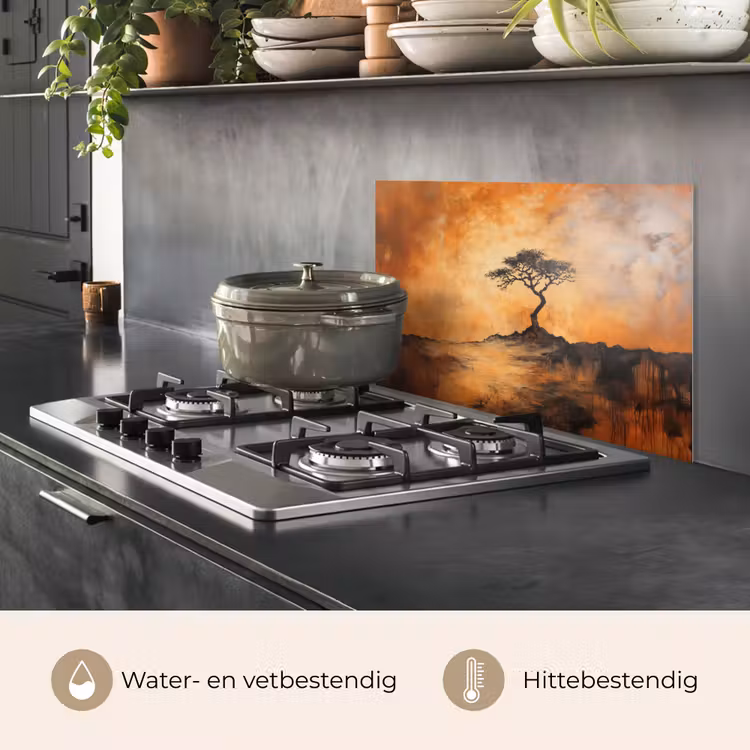Boom - Landschap - Oranje keuken achterwand spatscherm klein -usp_NL