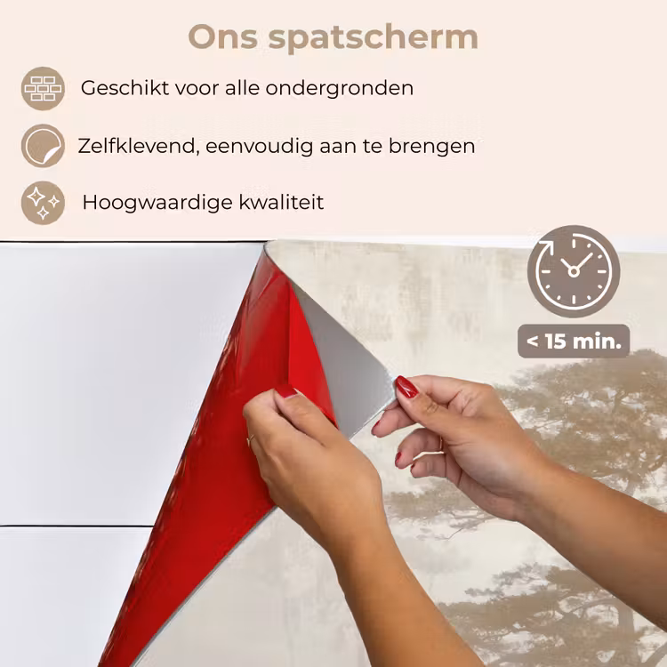Boom - Oosterse stijl - Landschap keuken achterwand spatscherm klein -spatscherm_NL