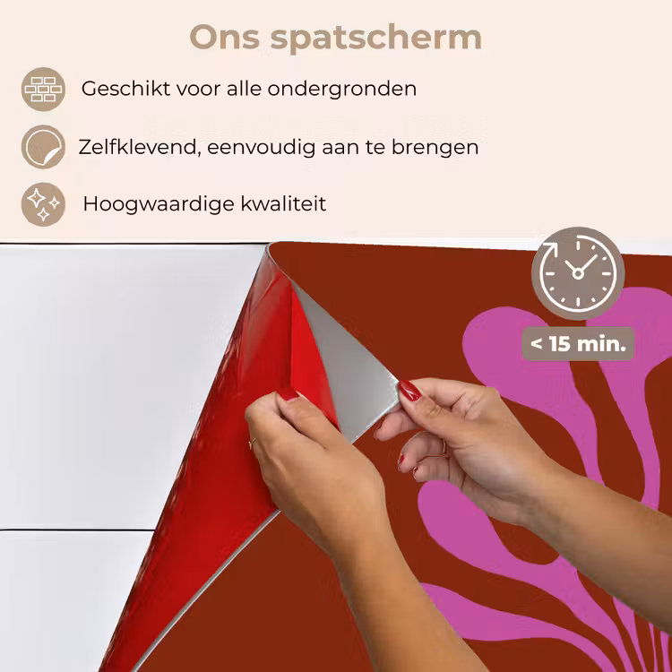 Boom - Paars - Cirkel - Vloeiend keuken achterwand spatscherm klein -spatscherm_NL