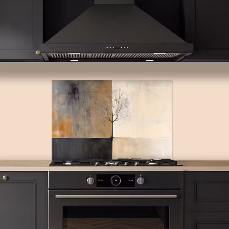 Boom - Vlakken - Takken - Kleurverloop keuken achterwand spatscherm klein -sfeer1