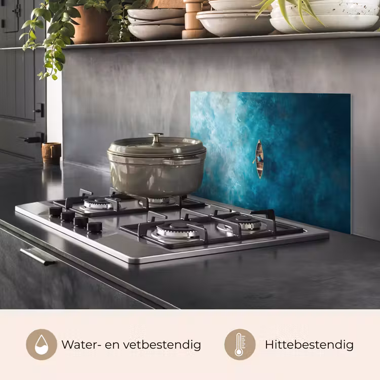 Bootje - Water - Blauw keuken achterwand spatscherm klein -usp_NL