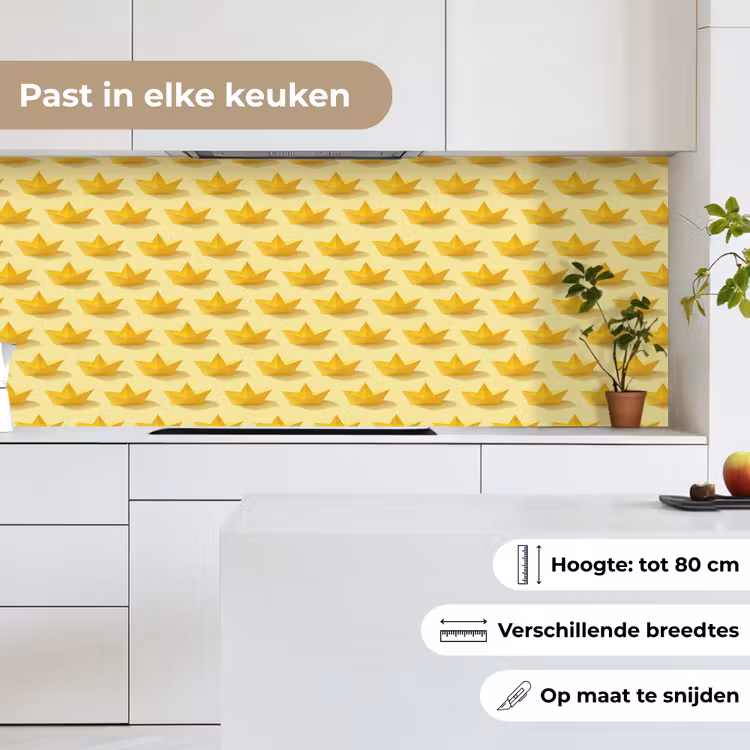 Bootjes - Origami - Creatief - Geel keuken achterwand 2 middel 871 -sfeer4_NL