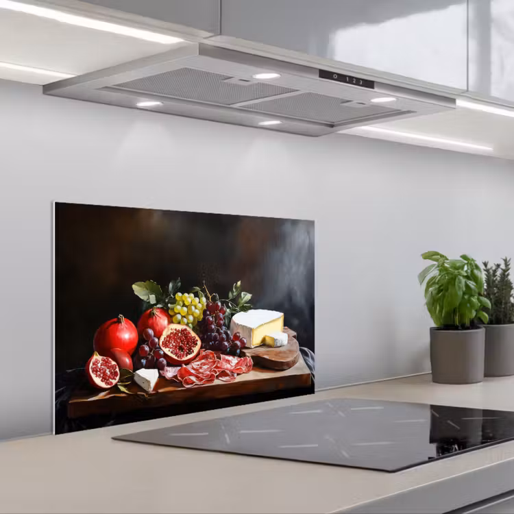 Borrelplank - Stilleven - Vintage keuken achterwand spatscherm klein -3d_schuin