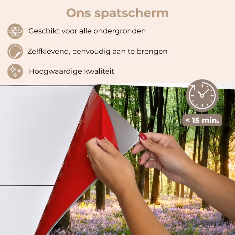 Bos - Bloemen - Lavendel - Zon - Paars - Natuur keuken achterwand spatscherm klein -spatscherm_NL
