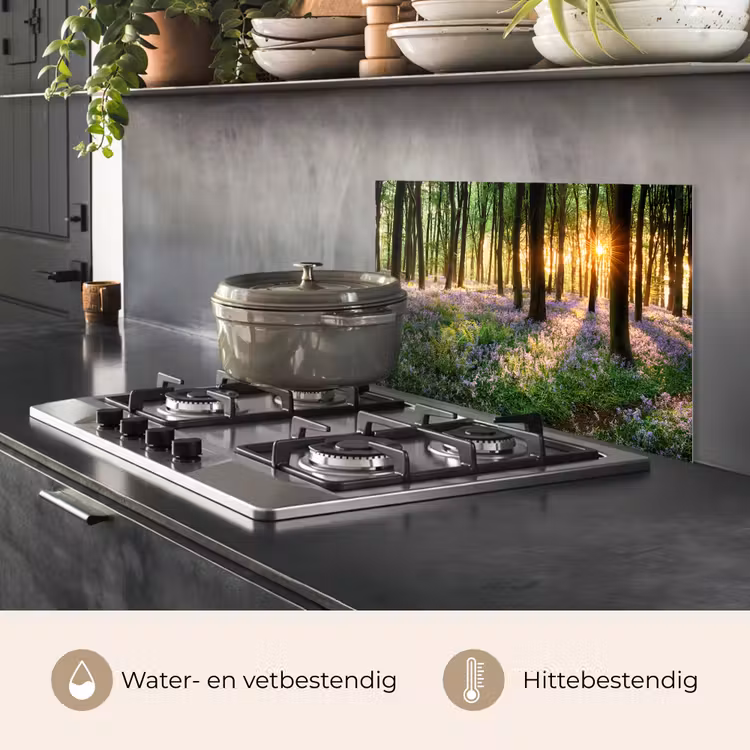 Bos - Bloemen - Lavendel - Zon - Paars - Natuur keuken achterwand spatscherm klein -usp_NL