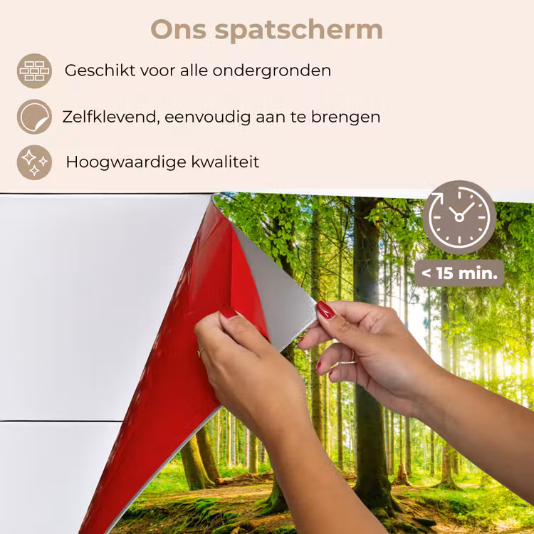 Bos - Landschap - Water - Bomen - Zon - Groen - Natuur keuken achterwand spatscherm klein -spatscherm_NL