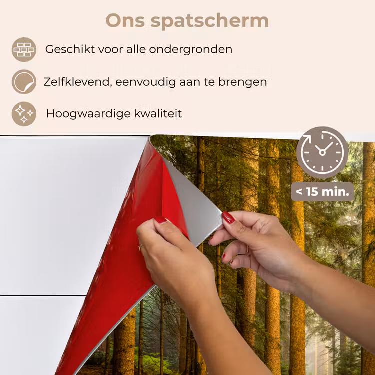 Bos - Natuur - Bomen - Landschap - Bladeren keuken achterwand spatscherm klein -spatscherm_NL