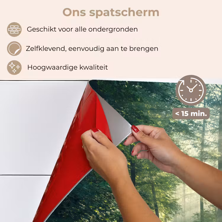 Bos - Pad - Zon - Bomen - Groen - Natuur keuken achterwand spatscherm klein -spatscherm_NL