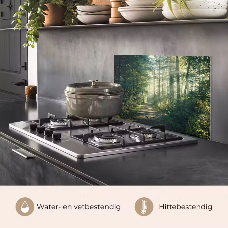 Bos - Pad - Zon - Bomen - Groen - Natuur keuken achterwand spatscherm klein -usp_NL