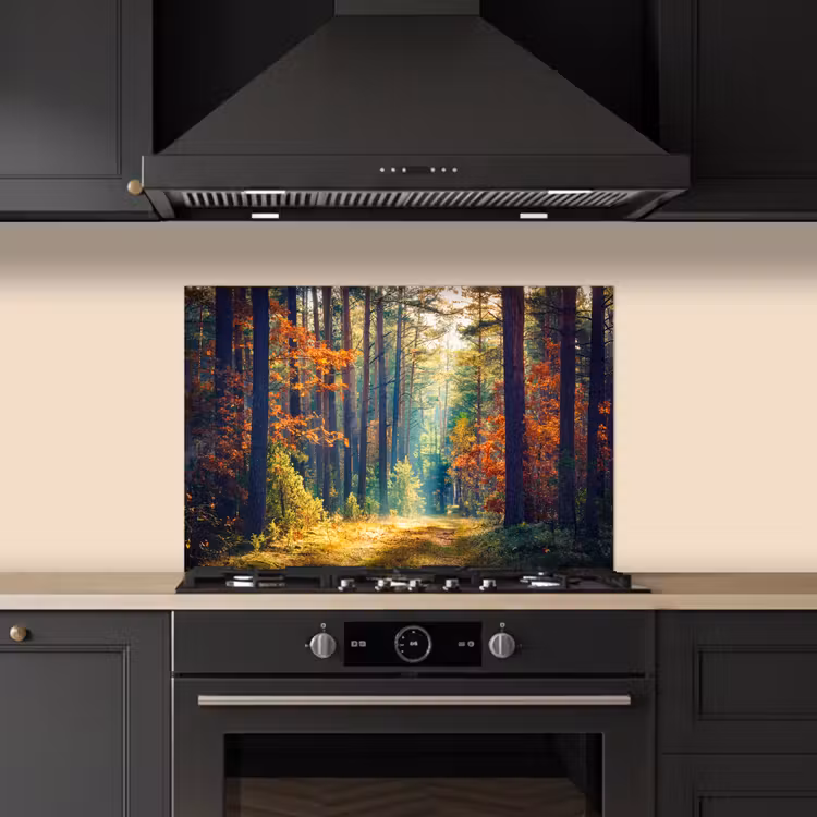 Bos - Zon - Natuur - Herfst keuken achterwand spatscherm klein -sfeer1