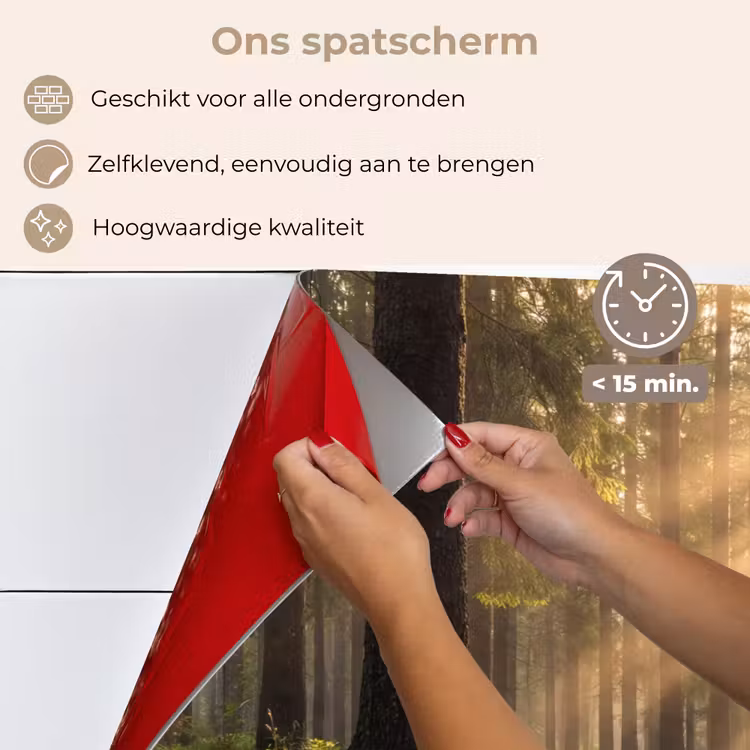 Bos - Zonlicht - Gras keuken achterwand spatscherm klein -spatscherm_NL