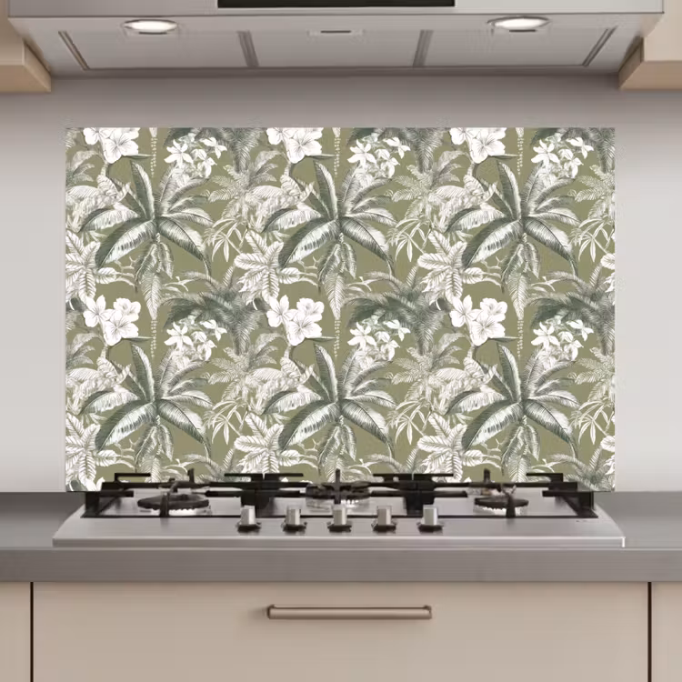 Botanisch - Bloemen - Groen keuken achterwand spatscherm klein 900 -3d_website