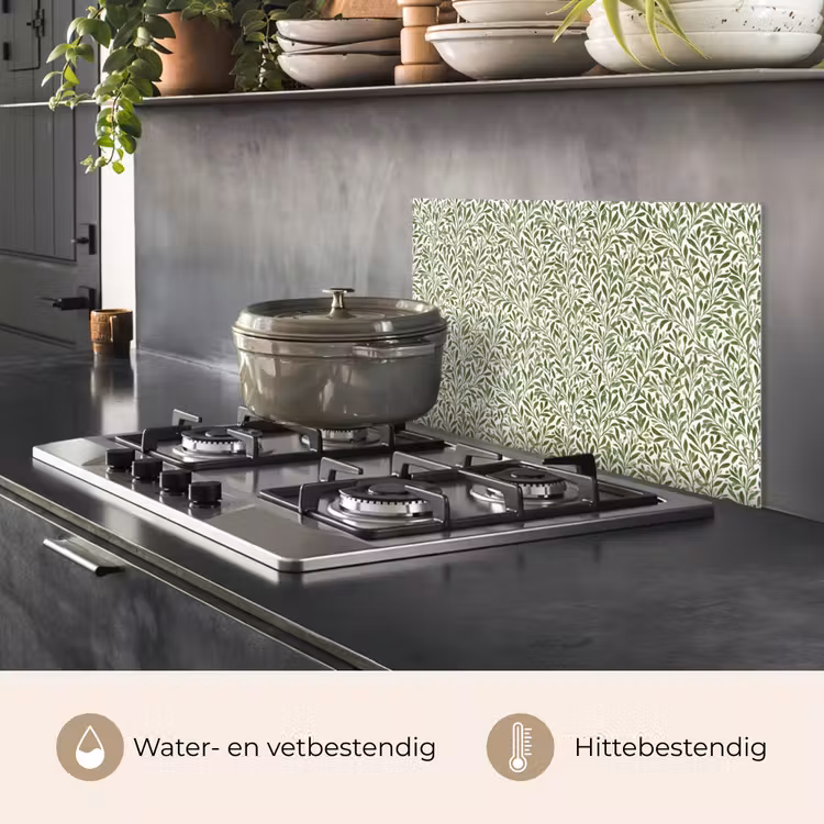 Botanisch - Takken - Groen keuken achterwand spatscherm klein 900 -usp_NL