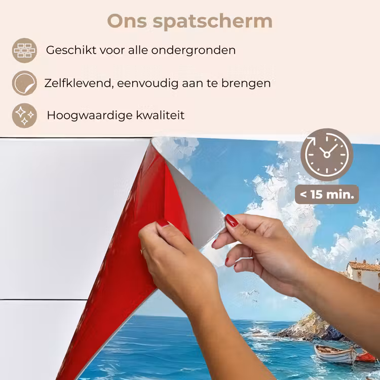 Boten - Rotsen - Zee - Zon keuken achterwand spatscherm klein -spatscherm_NL