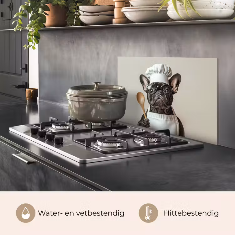 Bril - Hond - Kok keuken achterwand spatscherm klein -usp_NL