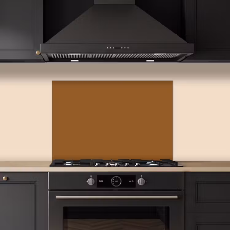Bruin - Aardetint - Effen kleur keuken achterwand spatscherm klein 900 -sfeer1