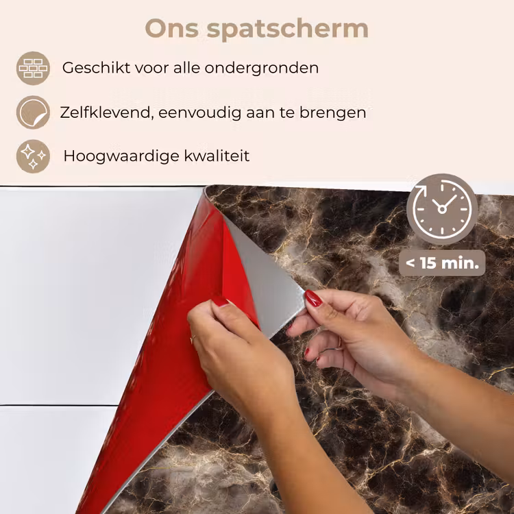 Bruin - Goud - Marmer keuken achterwand spatscherm klein 900 -spatscherm_NL