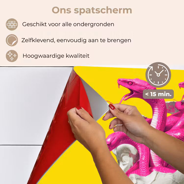 Buste - Slangen - Geel keuken achterwand spatscherm klein -spatscherm_NL