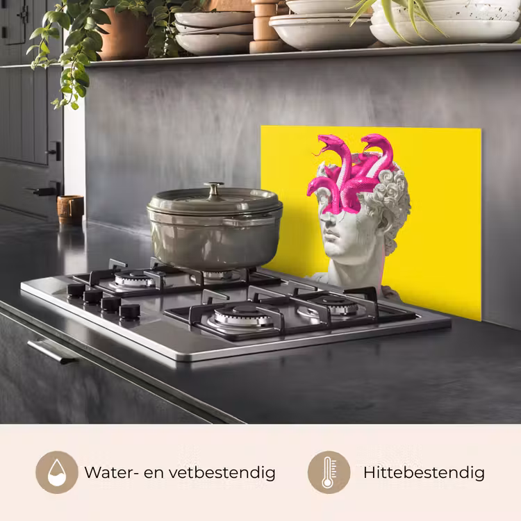 Buste - Slangen - Geel keuken achterwand spatscherm klein -usp_NL