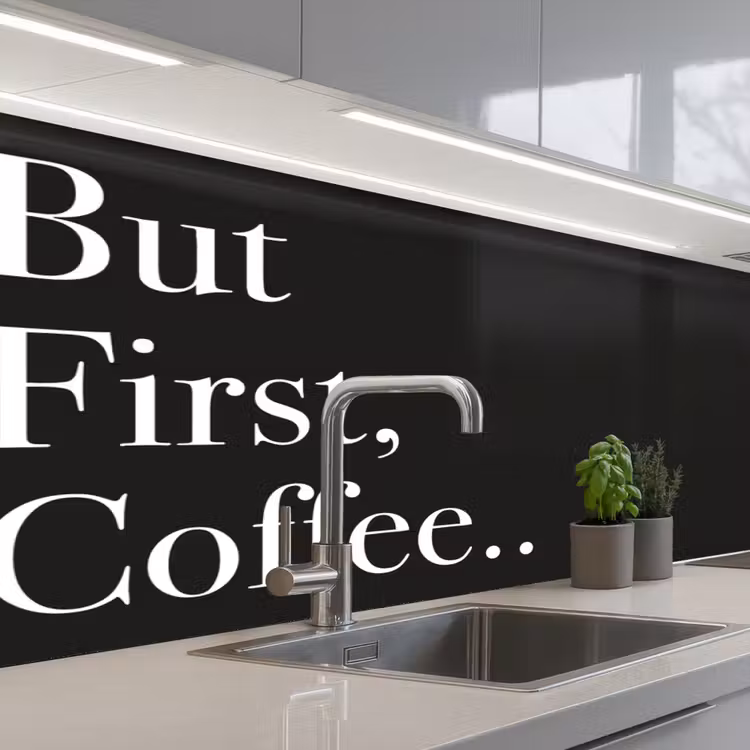 But First Coffee keuken achterwand 2 middel -3d_schuin