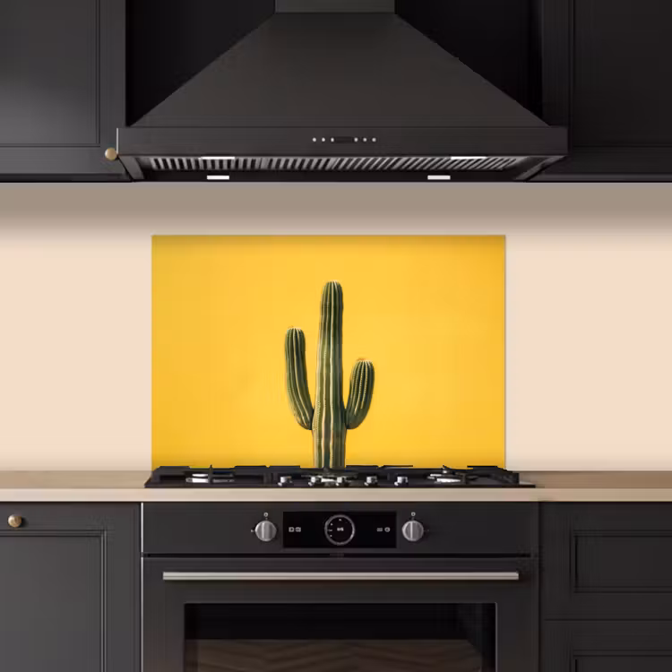 Cactus - Groen - Minimalistisch keuken achterwand spatscherm klein -sfeer1