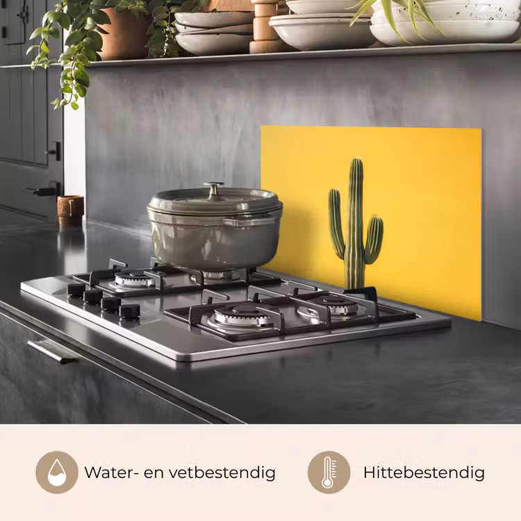 Cactus - Groen - Minimalistisch keuken achterwand spatscherm klein -usp_NL