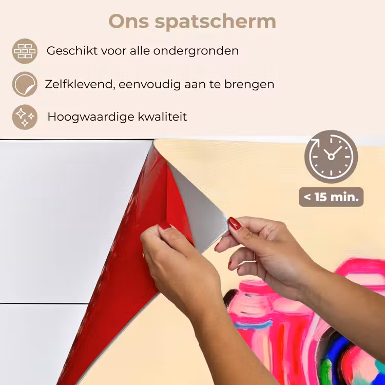 Camera - Memories - Roze - Geschilderd keuken achterwand spatscherm klein -spatscherm_NL