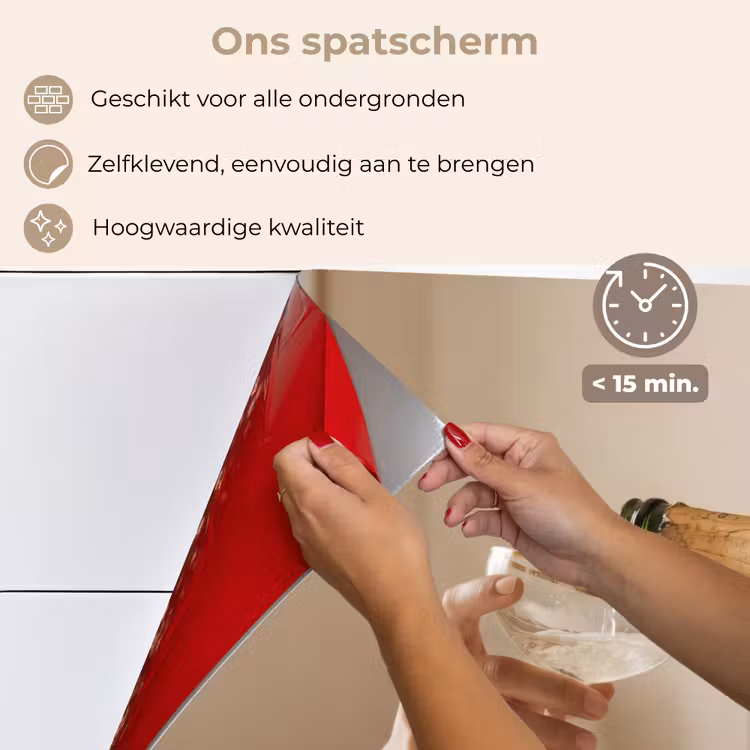 Champagne - Bed - Bubbels keuken achterwand spatscherm klein -spatscherm_NL