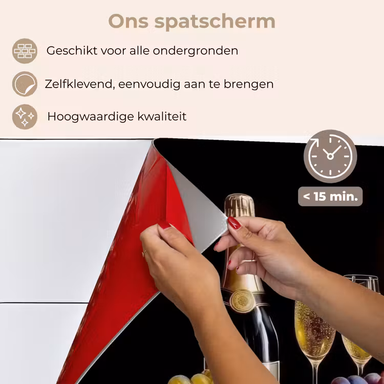 Champagne - Luxe - Oesters keuken achterwand spatscherm klein -spatscherm_NL