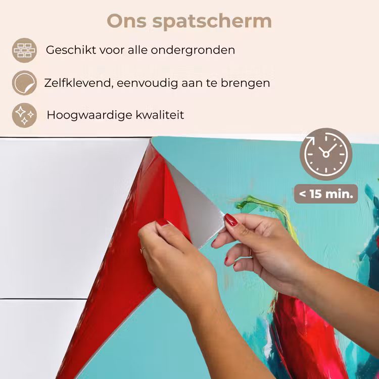 Chilipepers - Geverfd - Rood keuken achterwand spatscherm klein -spatscherm_NL