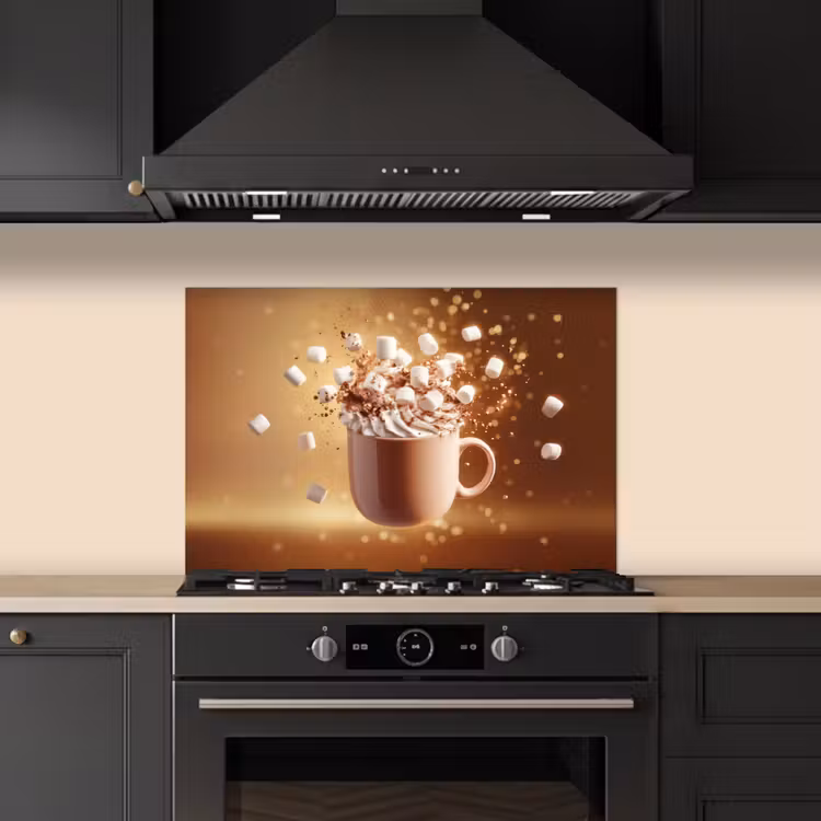 Chocomelk - Drinken - Warm - Bruin keuken achterwand spatscherm klein -sfeer1