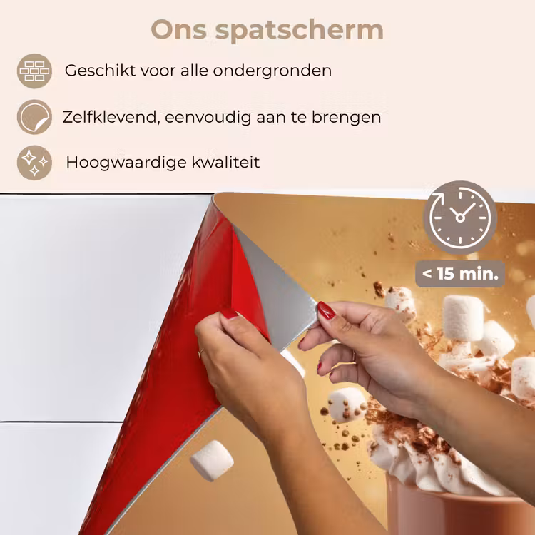 Chocomelk - Drinken - Warm - Bruin keuken achterwand spatscherm klein -spatscherm_NL