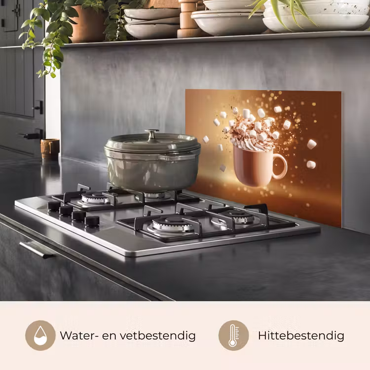Chocomelk - Drinken - Warm - Bruin keuken achterwand spatscherm klein -usp_NL