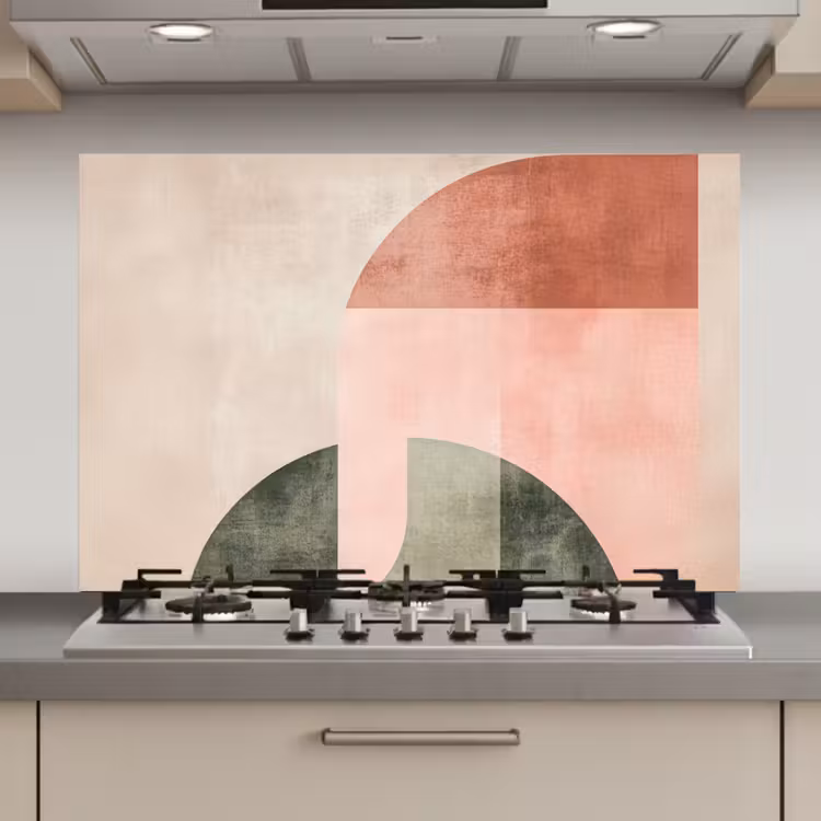 Cirkel - Abstract - Roze keuken achterwand spatscherm klein -3d_website