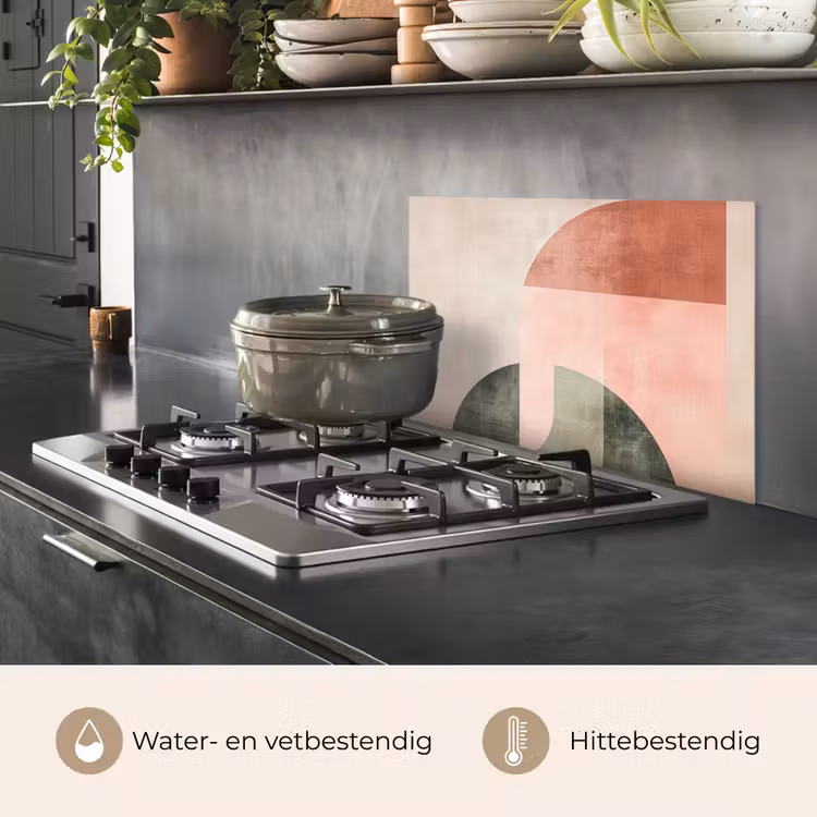 Cirkel - Abstract - Roze keuken achterwand spatscherm klein -usp_NL