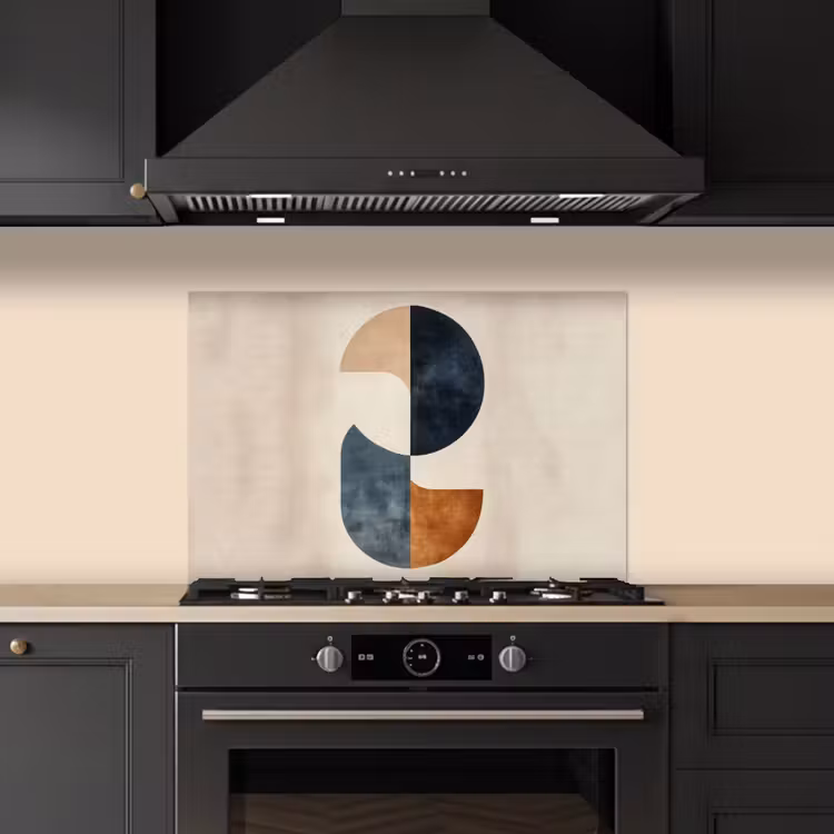 Cirkels - Abstract - Kleurrijk keuken achterwand spatscherm klein -sfeer1