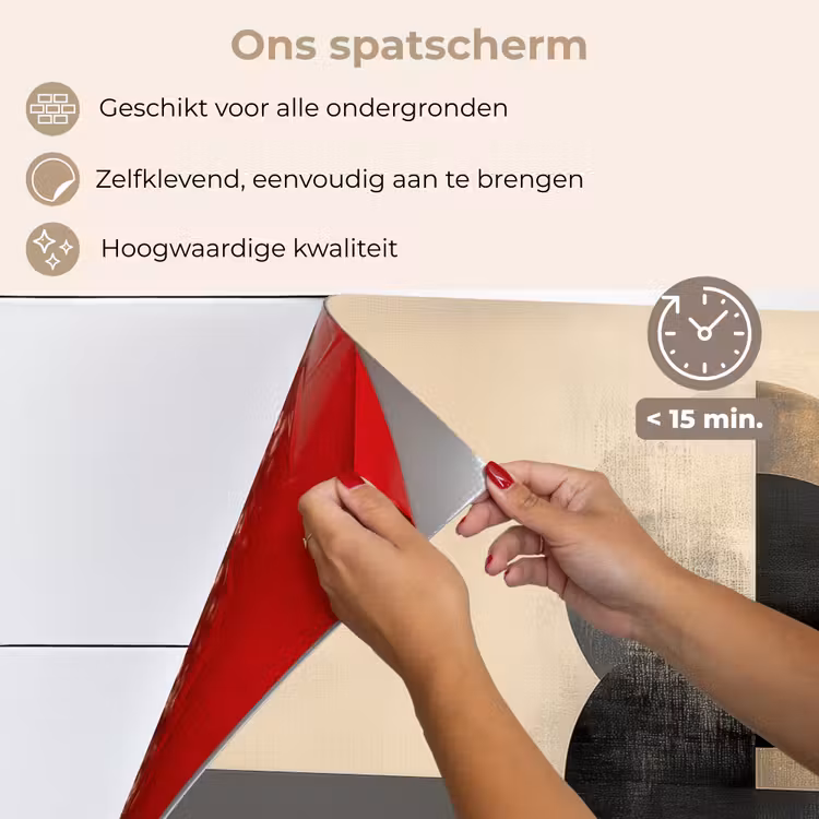 Cirkels - Schaduw - Abstract keuken achterwand spatscherm klein -spatscherm_NL