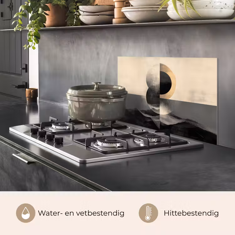 Cirkels - Schaduw - Abstract keuken achterwand spatscherm klein -usp_NL