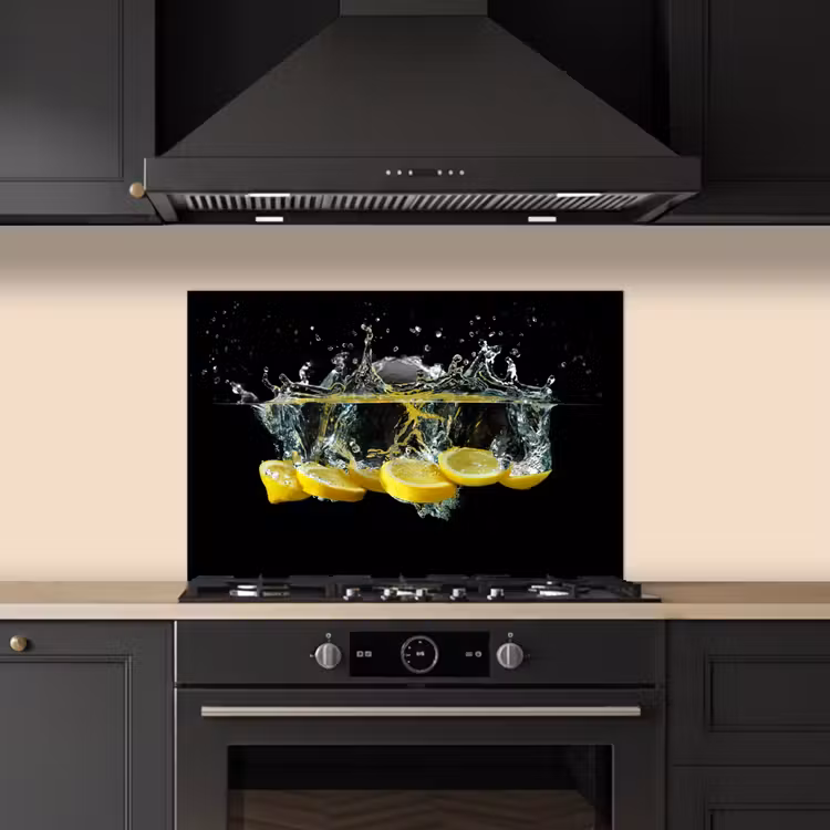 Citroen - Fruit - Geel - Stilleven - Water keuken achterwand spatscherm klein -sfeer1