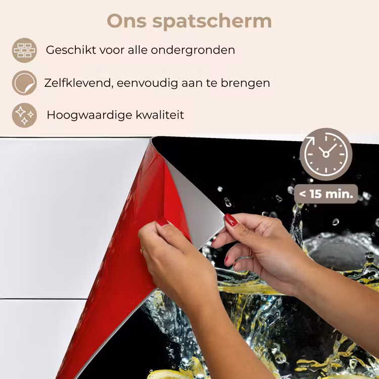 Citroen - Fruit - Geel - Stilleven - Water keuken achterwand spatscherm klein -spatscherm_NL