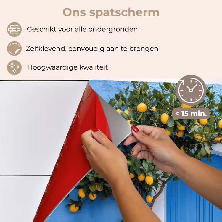 Citroenbomen - Geel - Deur - Potten keuken achterwand spatscherm klein -spatscherm_NL