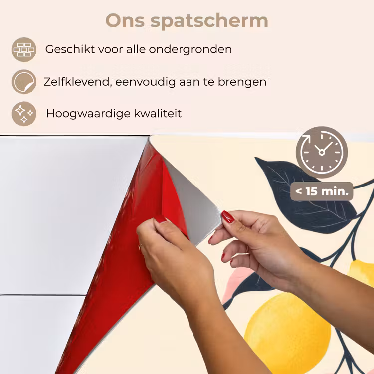 Citroenen - Felgeel - Tak - Bladeren keuken achterwand spatscherm klein -spatscherm_NL