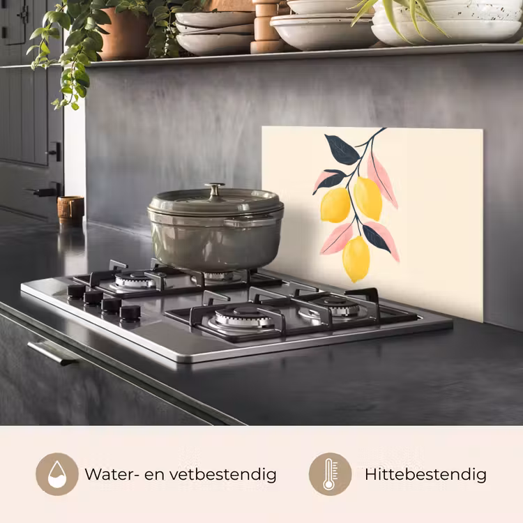 Citroenen - Felgeel - Tak - Bladeren keuken achterwand spatscherm klein -usp_NL