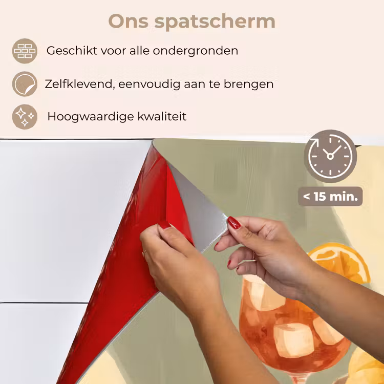 Citroenen - Glas - Tafelkleed - Geblokt keuken achterwand spatscherm klein -spatscherm_NL