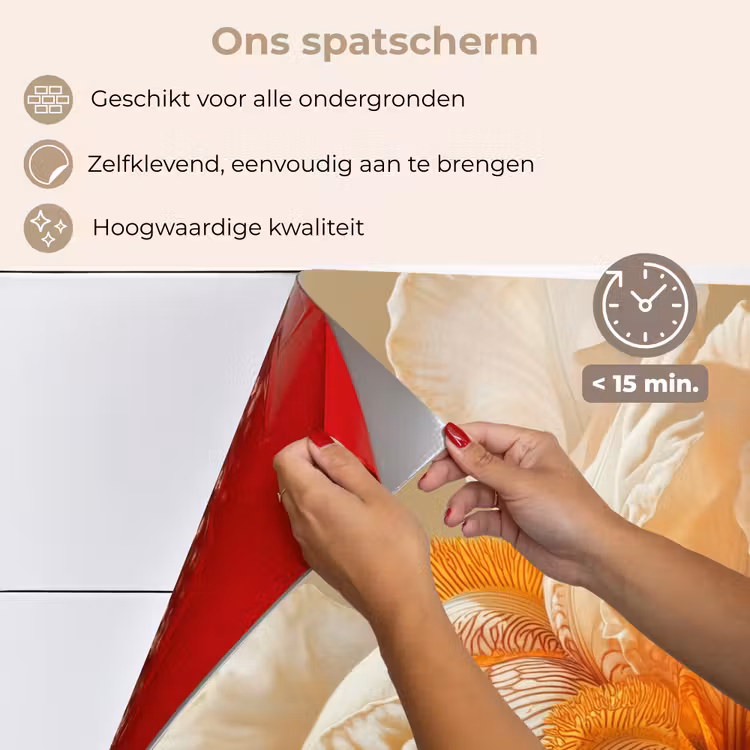 Close up - Oranje - Iris keuken achterwand spatscherm klein -spatscherm_NL