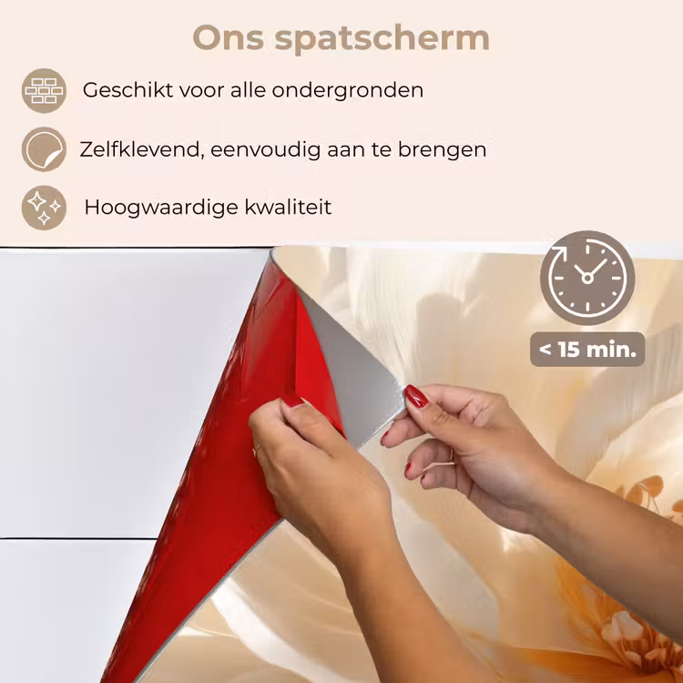 Close up - Pioenroos - Wit keuken achterwand spatscherm klein -spatscherm_NL
